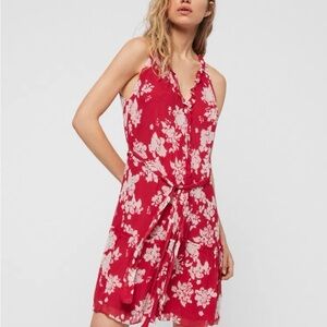 All Saints Cranberry Red Sleeveless Dress